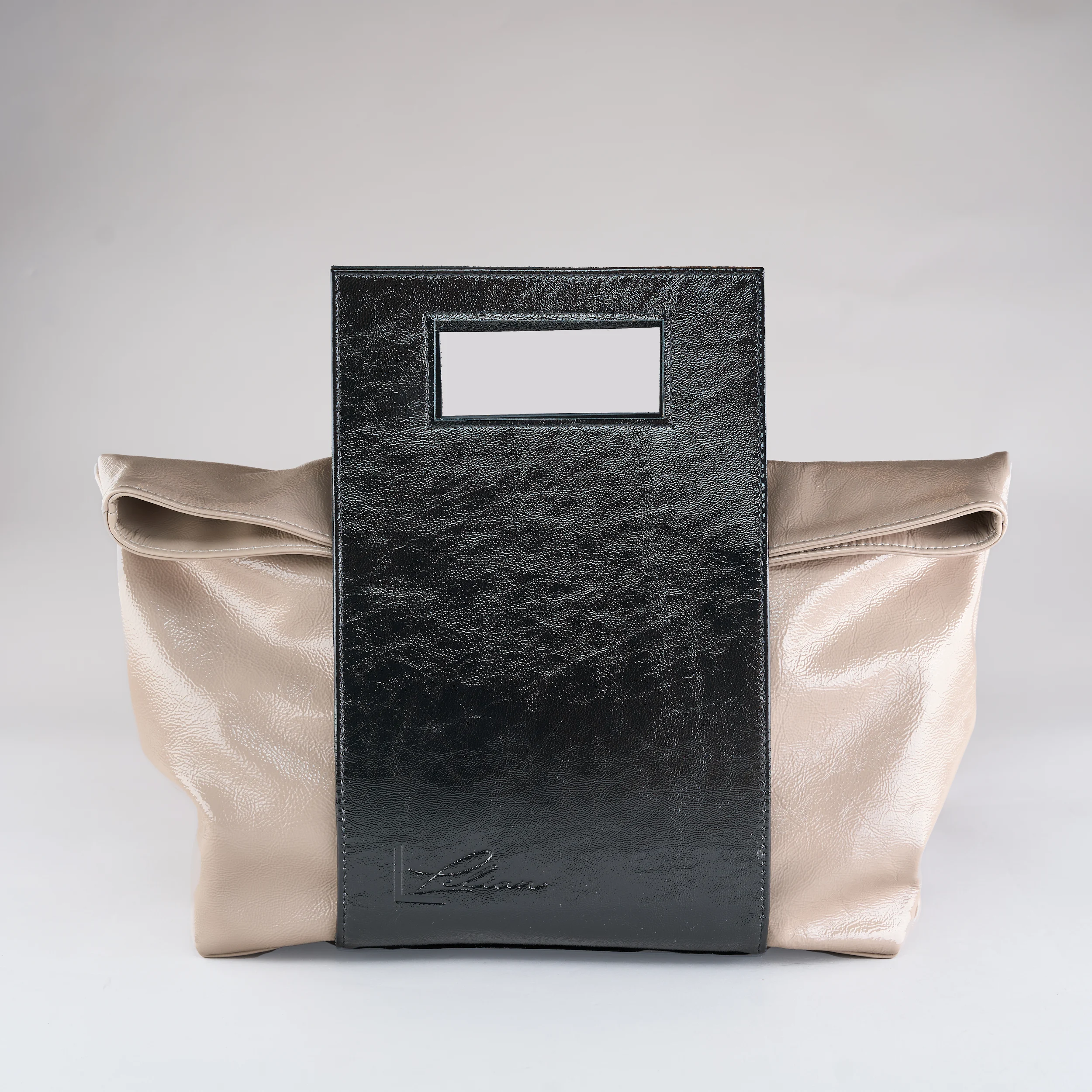 FoldTop Grip Tote - Light Brown