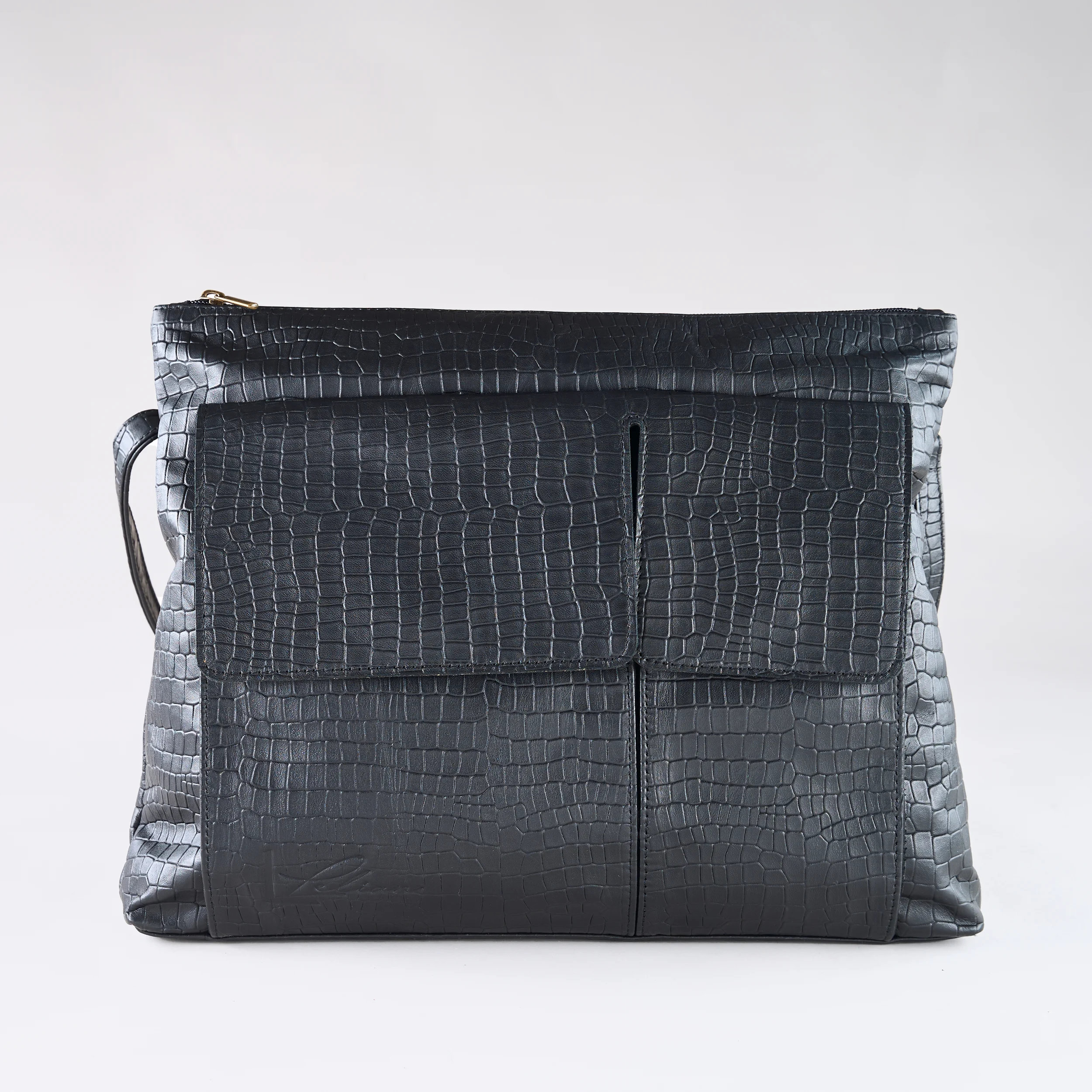 Urban Flap Tote - Black Grey