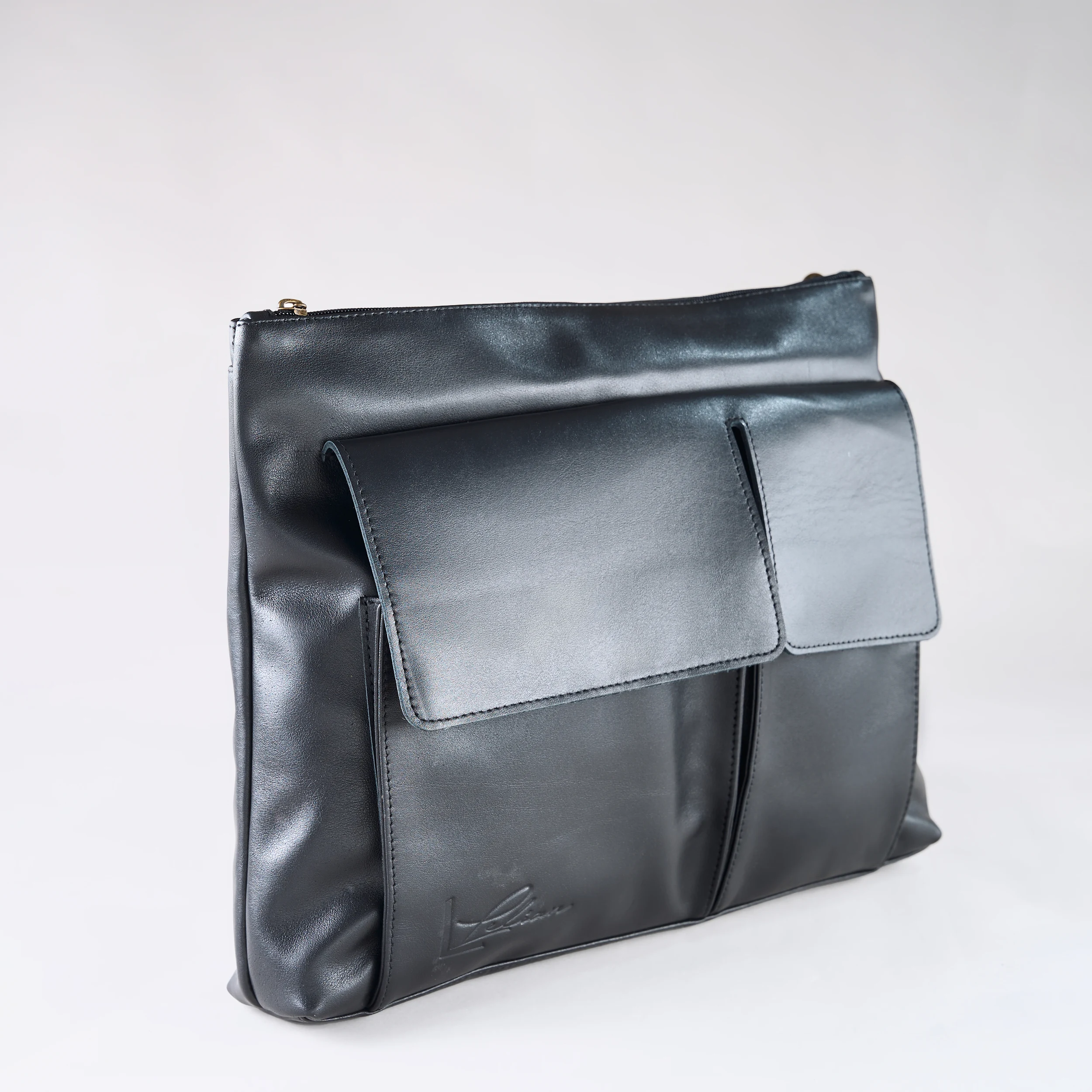 Urban Flap Tote - Black Blue